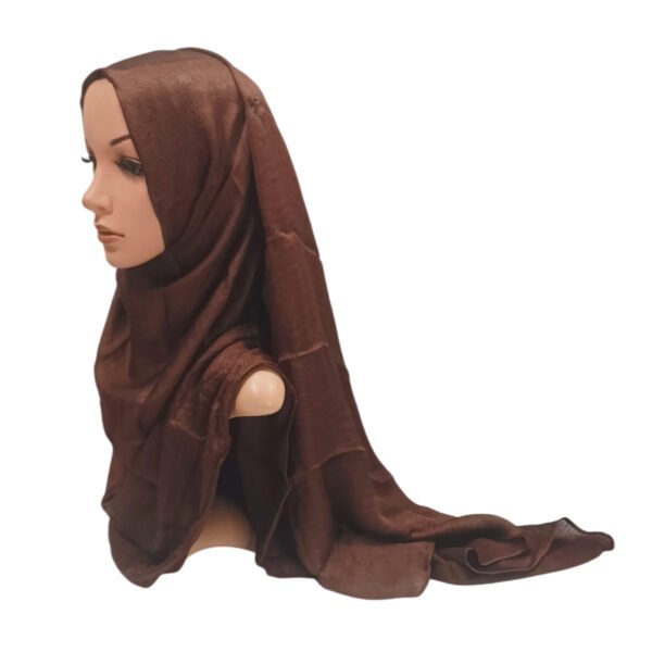 Embossed Muna Satin Hijab | Self-Textured Satin Scarf