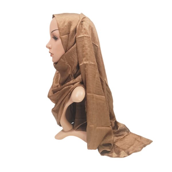 Embossed Muna Satin Hijab | Self-Textured Satin Scarf