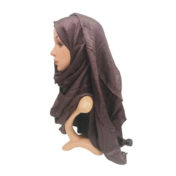 Embossed Muna Satin Hijab | Self-Textured Satin Scarf