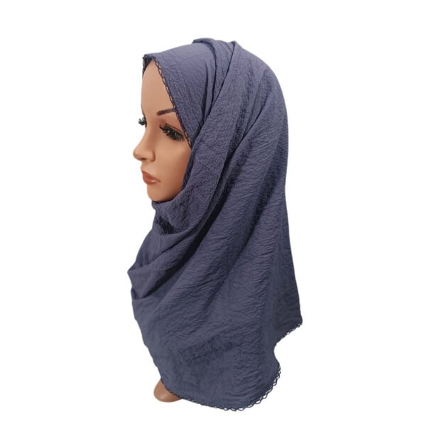 Bubble Chiffon Hijab Scarf | Elegant Crochet Lace Wrap