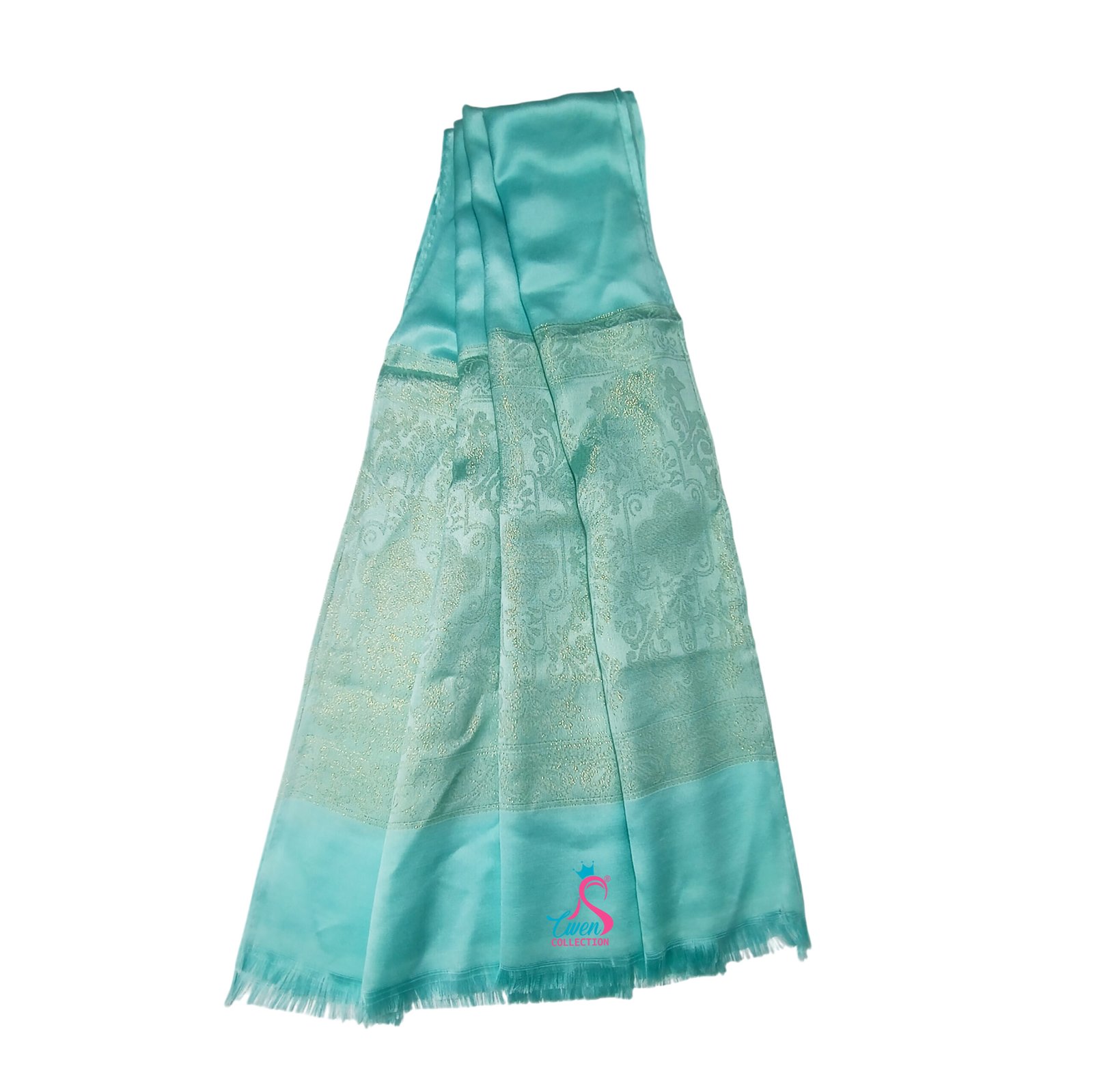 Cotton Shimmer Hijab Scarf | Lightweight Metallic Wrap for Women - Image 4