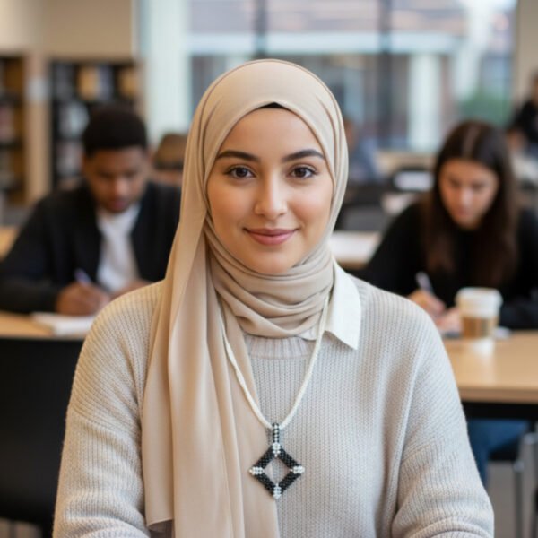 Midnight Frame Beaded Necklace | Black & White Jewelry