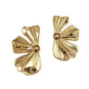 Golden Wings Earrings | Anti-Tarnish Sculpted Gold Studs