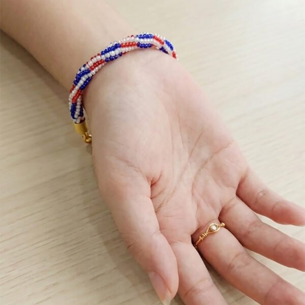 Crimson Sky Beaded Bracelet | Handcrafted Nautical Wrap