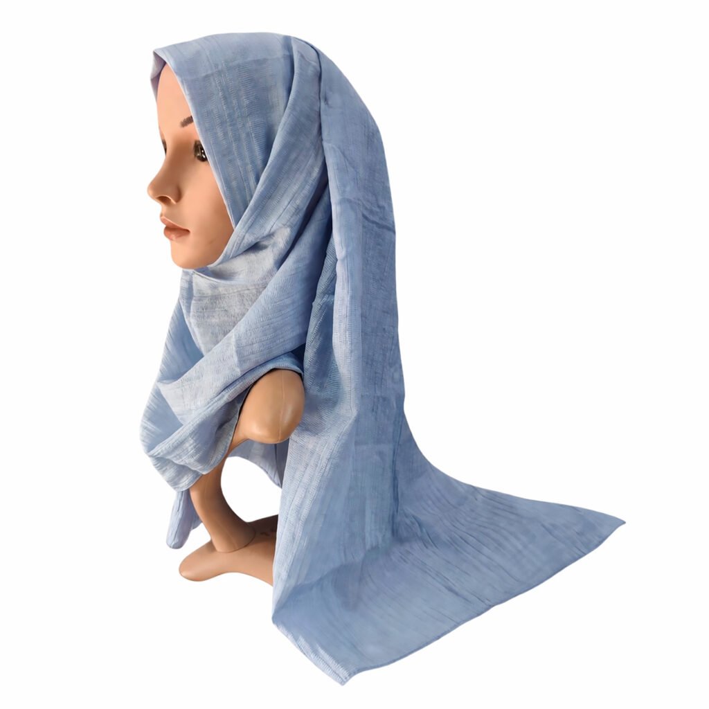 Ribbed Cotton Polo Linen Hijab | Textured Breathable Modest Wrap