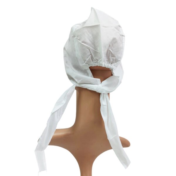 Cotton Makhna Scarf for Hajj Umrah & Namaz | Breathable Prayer Hijab with Zip - White