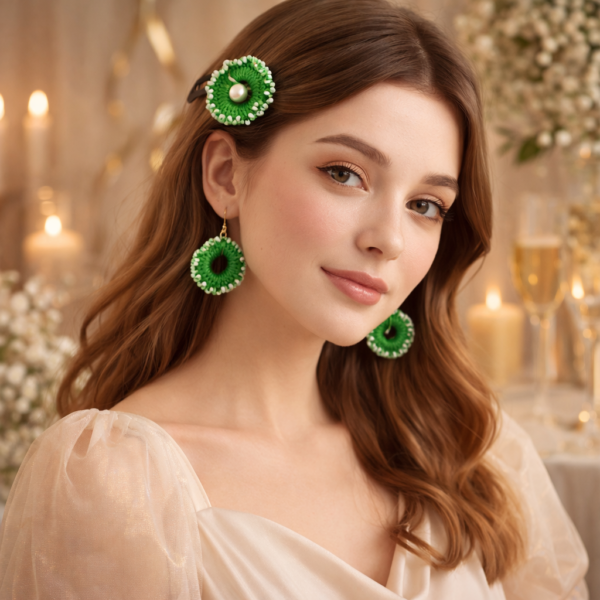 Eva Earring Combo Set – Handmade Crochet Beaded Jewelry
